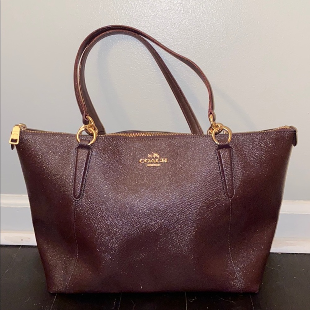 Dark Maroon Coach Purse